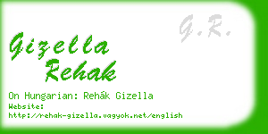 gizella rehak business card