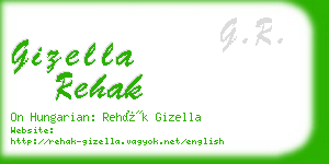 gizella rehak business card